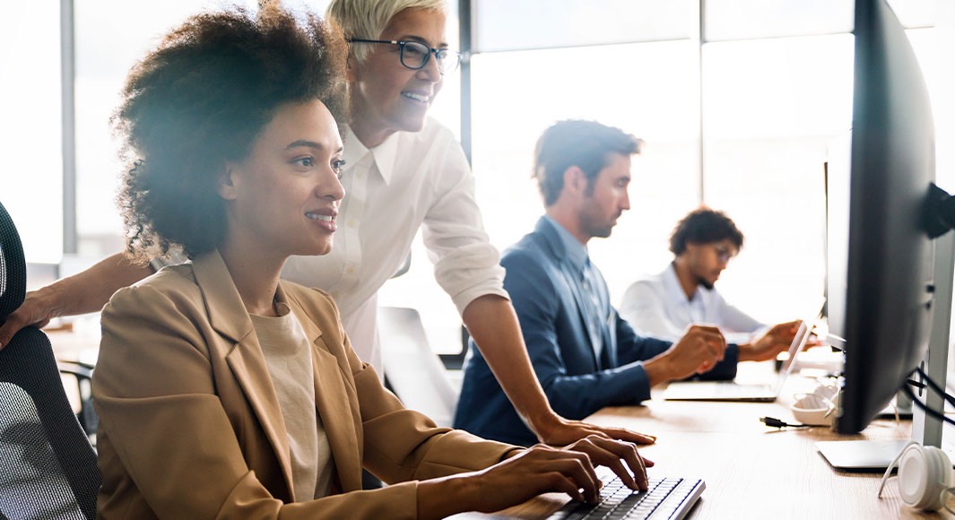 Young professionals working together